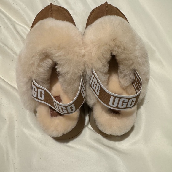 Ugg Chestnut Funkette Platfotm Slide Slipper Sandals, women Us 7 - Picture 4 of 4